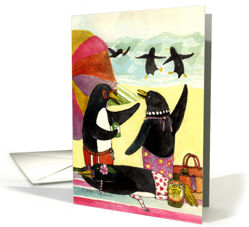 Penguin Beach - invitation card (101284)