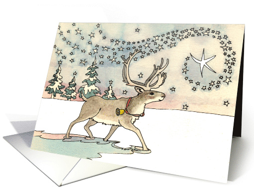 Caribou Christmas Star card (104283)