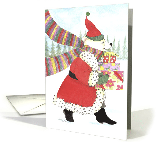 Christmas Far Away Santa Bear card (109935)