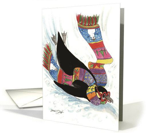 Christmas Penguin Fun card (113573)