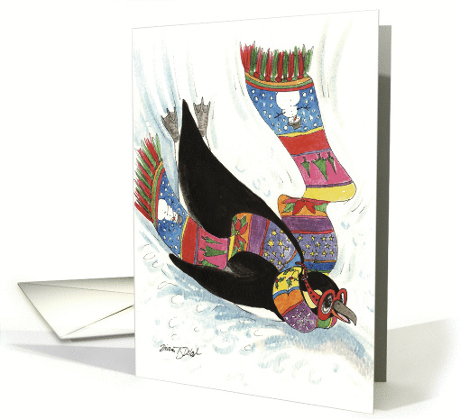 Penguin Fun - Christmas invite card (113579)