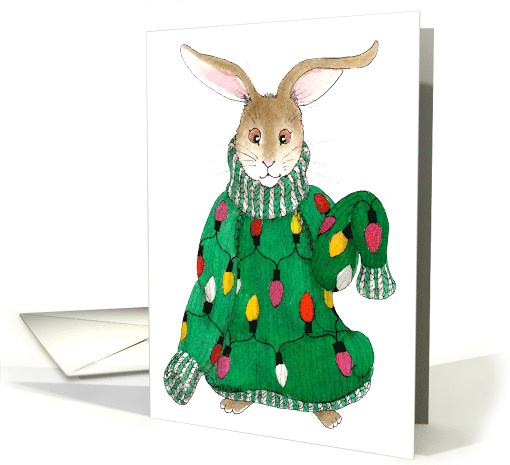 Ugly Christmas Sweater Bunny card (1174420)