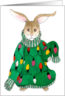 Ugly Christmas Sweater Bunny card