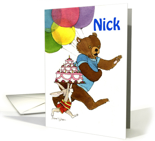 Bear & Bunny Birthday - Nick card (1194386)