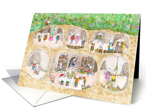 Down the Rabbit Hole - Easter party Invitation card (1237992)