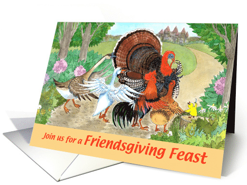 Invitation - Friendsgiving Feast, Fowl Friends card (1340208)