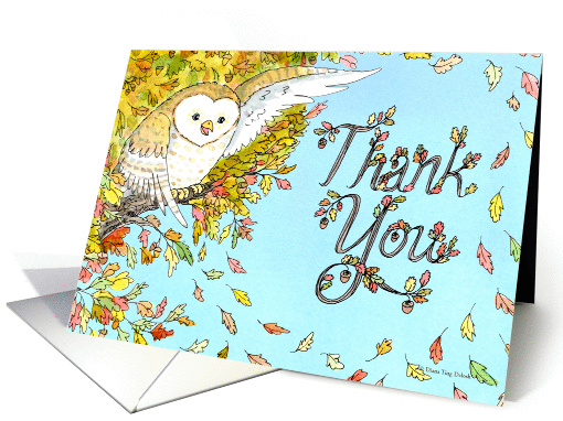 Thank You - Autumn Owl card (1401790)