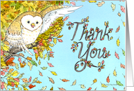 Thank You - Autumn Owl card