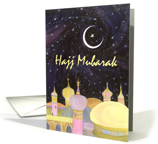 Hajj Mubarak Congratulations, Arabian Night card (1429666)