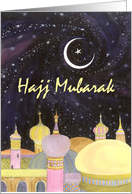 Hajj Mubarak Congratulations, Arabian Night card