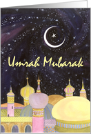 Umrah Mubarak Congratulations, Arabian Night card