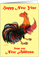 From our New Address - Year of the Rooster card