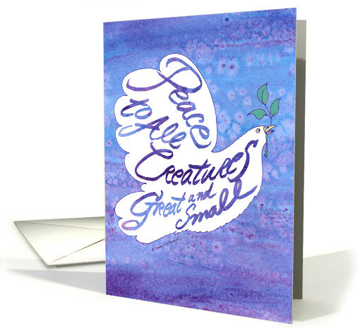 Christmas Peace to All Dove card (1500086)