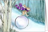 Christmas Bunny Momentum card