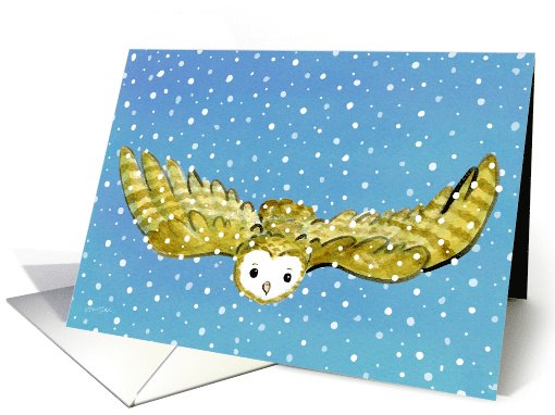 Christmas Owl Snowy Flight card (1660316)