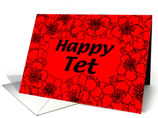 Happy Tet Red Blossom card (1709118)