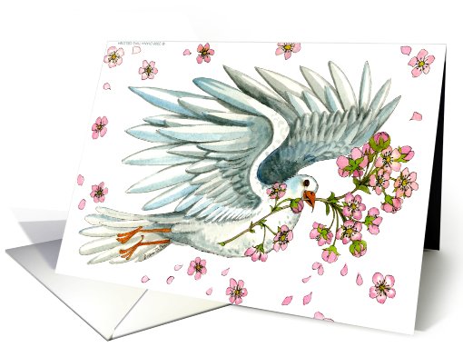 Spring Dove - Blank Note card (174023)