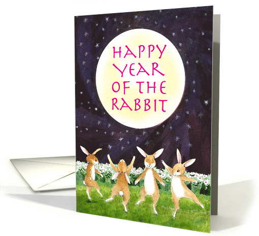 Year of the Rabbit Moon Dancing card (1746246)