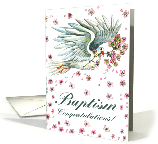 Baptism Congratulations Dove card (180416)