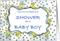 Duckie BB Shower Invite card