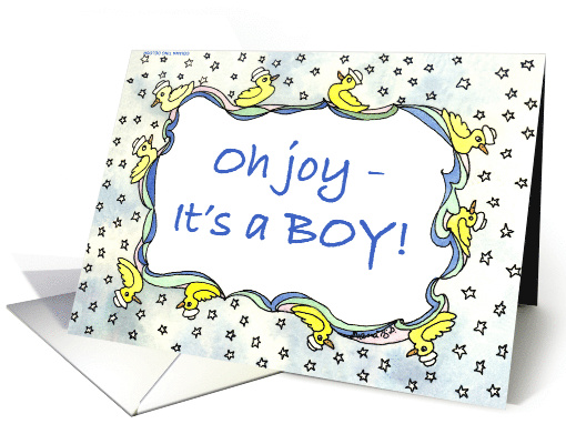 Duckie Congrats boy card (212216)