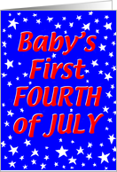 Baby’s 1st July 4th Stars card