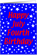 July 4th BirthdayStars card