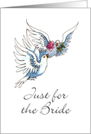 For the Bride Bridal Shower 2 Doves card