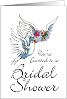 2 Doves - shower invite card