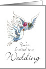 2 Doves - wedding invite card