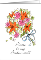 Bouquet - Be My Bridesmaid? card