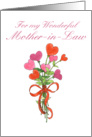 Mom-in-Law Birthday Heart Bouquet card