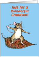 Grandson Thanksgiving Mouse card