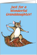 Granddaughter Thanksgiving Mouse card