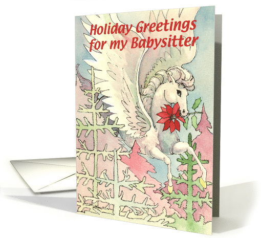 Babysitter Poinsettia Pegasus card (307848)