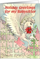 Babysitter Poinsettia Pegasus card