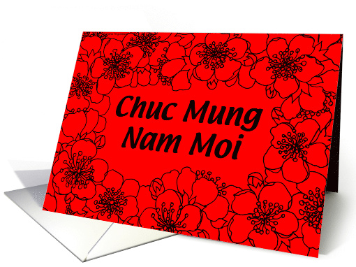 Tet Chuc Mung Nam Moi Red Blossom card (332213)