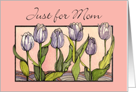 Purple Tulips, Mom, Mother’s Day card