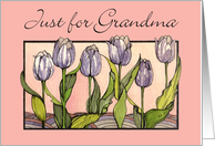 Grandparents Day for Grandma Purple Tulips card