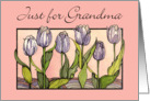 Purple Tulips, birthday,G’ma card