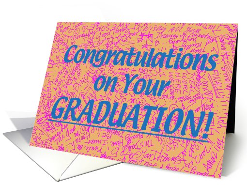 Grad School Congratz - Peach card (416443)