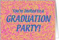 Grad Party Invite - Peach card