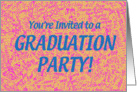 Grad Party Invite - Peach card