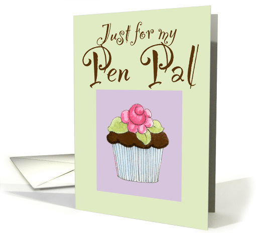 Pen Pal Birthday Cupcake card (447123)