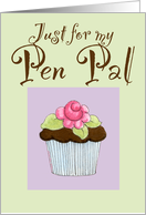 Pen Pal Birthday Cupcake card