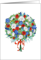 Birthday / Bastille Day Bouquet card