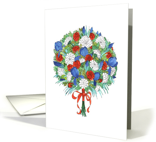 Veterans Day Birthday Bouquet card (454358)