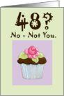 Rose Cupcake 48 birthday card