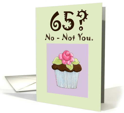 65 birthday Rose Cupcake card (454377)
