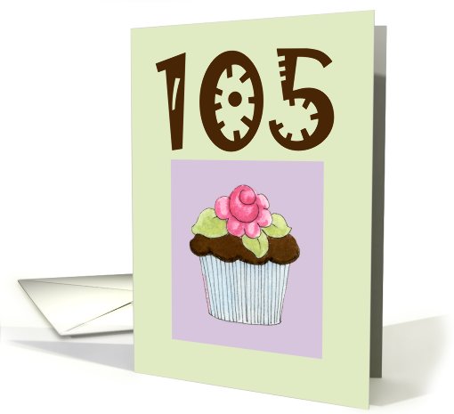 Rose Cupcake 105 birthday card (459610)